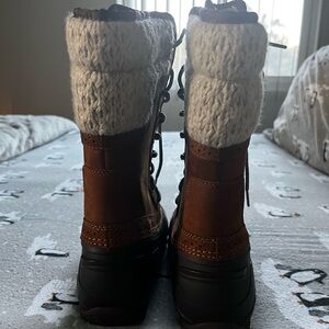 The North Face Brown and Cream SNOW Boots